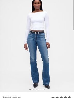 GAP curvy low rise long and lean jeans